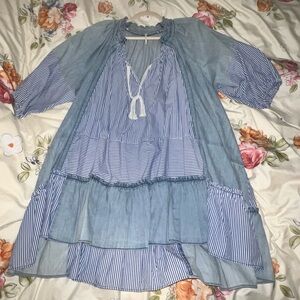 Free People Blue High Low Dress